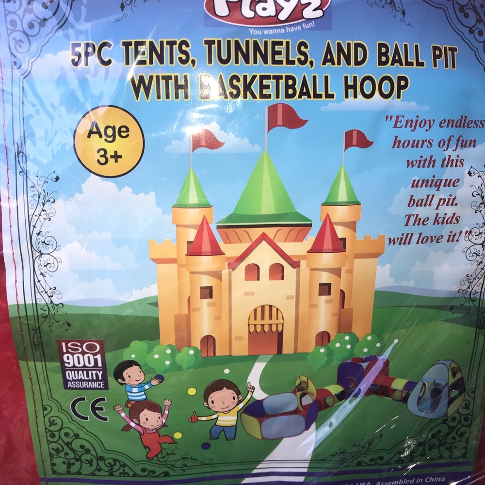 Multicolor Kids Play Tunnel, Ball Pit & Pop-Up Tent Set - Picture 2 of 3